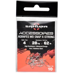 SAKURA AGRAFES WD SNAP X-STRONG NICKELEES X10