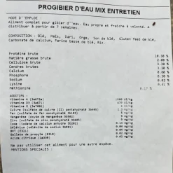 PROGIBIER ALIMENT MIX ENTRETIEN 20KG