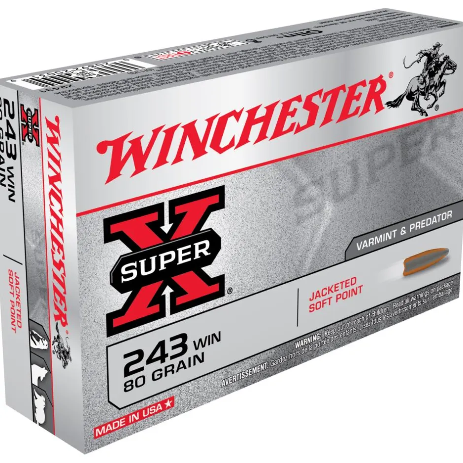 WINCHESTER BALLES 243WIN PP 80G