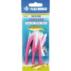 FLASHMER BAS DE LIGNE GROS LIEU 3/0 3 HAM