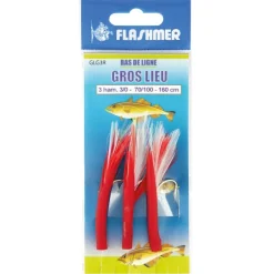 FLASHMER BAS DE LIGNE GROS LIEU 3/0 3 HAM