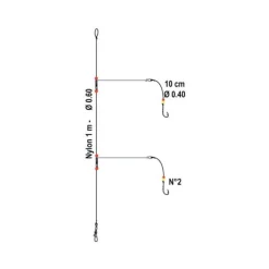 FLASHMER BAS DE LIGNE METAL'CLIP 3 HAMECON