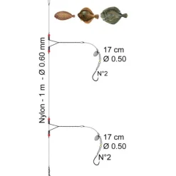 FLASHMER BAS DE LIGNE MULTI' PERLES 2HAM N° 2
