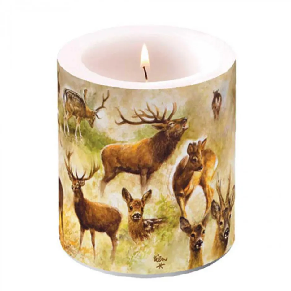 AMBIENTE BOUGIE MM COLLAGE DE CERFS
