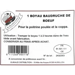 MA CHARCUTERIE MAISON BOYAUX BAUDRUCHE DE BOEUF