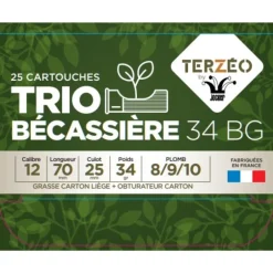 TERZEO CHASSEURS CARTOUCHES NEW BIO TRIO BECASSIERE 12/70 34G