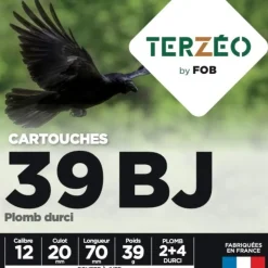 TERZEO CHASSEURS CARTOUCHES T&E 12/70 39G BJ X25
