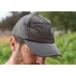 Homme CASQUETTE EN CUIR MARRON