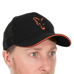 FOX CASQUETTE TRUCKER NOIR ORANGE
