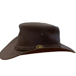 Homme TERZEO CHASSEURS CHAPEAU EN CUIR MARRON
