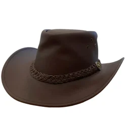 Homme TERZEO CHASSEURS CHAPEAU EN CUIR MARRON