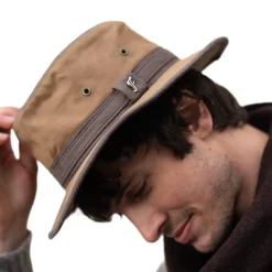 Homme M BY FLECHET CHAPEAU HUILLE BI MATIERE CAMEL