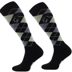 Femme TERZEO CAVALIERS CHAUSSETTES A CARREAUX NOIRES