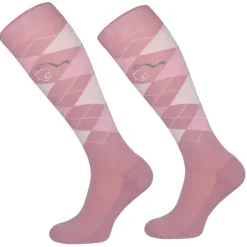 Femme TERZEO CAVALIERS CHAUSSETTES A CARREAUX ROSES