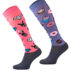 Femme TERZEO CAVALIERS CHAUSSETTES DESIGN GATEAUX