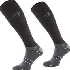 Femme TERZEO CAVALIERS CHAUSSETTES TEHCNIQUES NOIRES