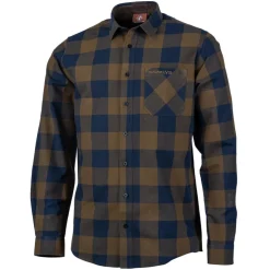 Homme SOMLYS CHEMISE CARREAUX BUCHE KAKI