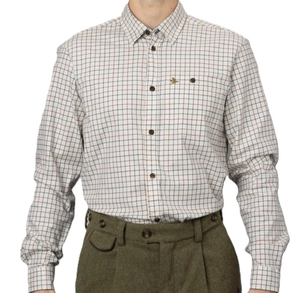 Homme SEELAND CHEMISE DE CHASSE HOMME OXFORD GRAPE TERRACOTTA