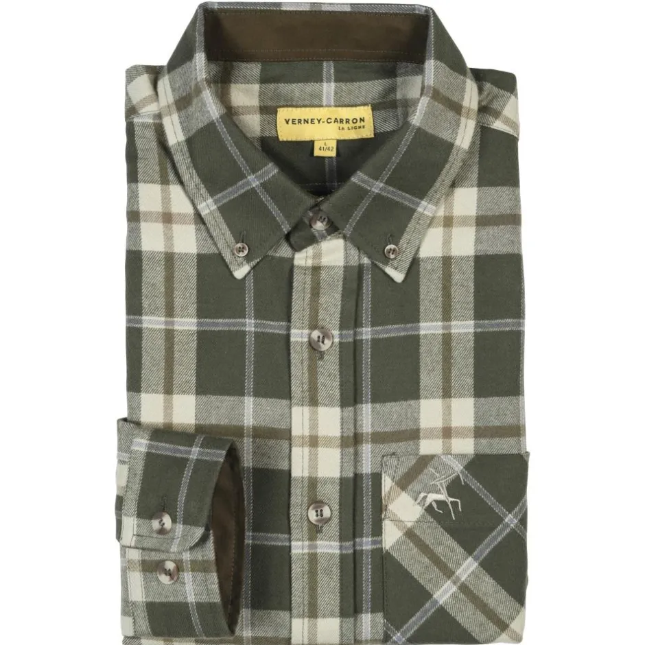 Homme PROHUNT CHEMISE DE CHASSE HOMME SPANIEL CARREAUX KAKI