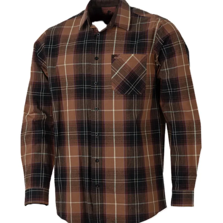 Homme SOMLYS CHEMISE DE CHASSE HOMME SCANDINAVE MARRON CLAIR
