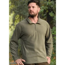 Homme KALAHARI CHEMISE F1 ZIP MICRO POLAIRE KAKI