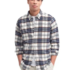 Homme BARBOUR CHEMISE PORTDOWN ECRU