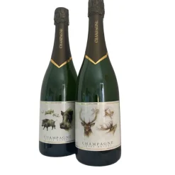 CHAMPAGNE PAUL POTHELET COFFRET BOUTEILLES DE CHAMPAGNES CERF & SANGLIER