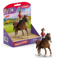 Enfant SCHLEICH COFFRET CAVALIÈRE HANNAH ET CAYENNE