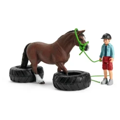 Enfant SCHLEICH COFFRET COURSE DAGILITY POUR PONEY