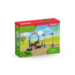 Enfant SCHLEICH COFFRET COURSE DAGILITY POUR PONEY