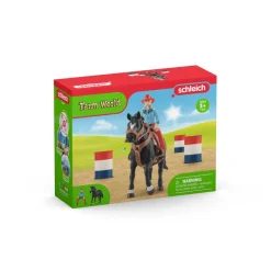 Enfant SCHLEICH COFFRET COWGIRL ET TONNEAUX DE RACING