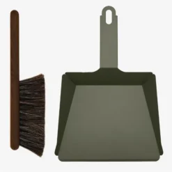 ANDREE JARDIN COFFRET PELLE & BALAYETTE VERT OLIVE