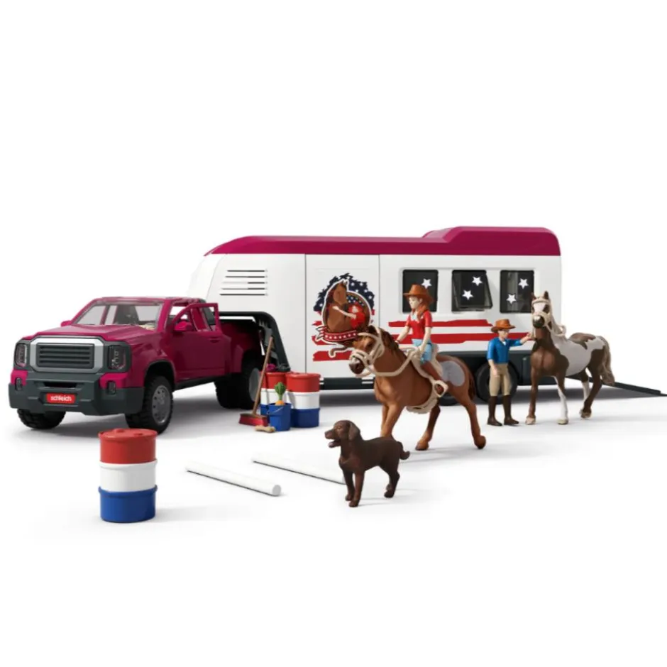 Enfant SCHLEICH COFFRET PICK-UP ET SA GRANDE REMORQUE ÉQUESTRE