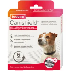 BEAPHAR COLLIER CANISHIELD PT/MOYEN CHIEN X2