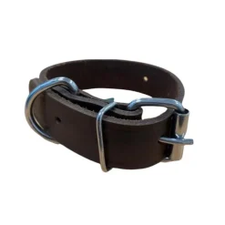 COLLIER CUIR MARRON