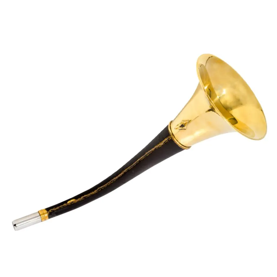 TERZEO CHASSEURS CORNE GAINEE MARRON 50CM + SAUTOIR