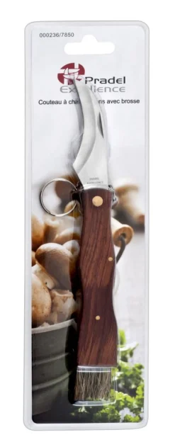 PRADEL EXCELLENCE COUTEAU CHAMPIGNON 7CM + BROSSE