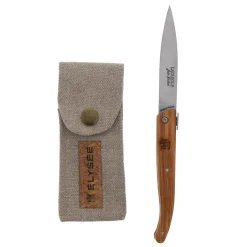 JEAN DUBOST COUTEAU LE POCHE COLLECTION ELYSEE MANCHE BOIS D'OLIVIER COFFRET