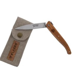 JEAN DUBOST COUTEAU LE POCHE COLLECTION ELYSEE MANCHE BOIS D'OLIVIER COFFRET