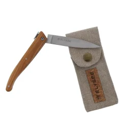 JEAN DUBOST COUTEAU LE POCHE COLLECTION ELYSEE MANCHE BOIS D'OLIVIER COFFRET