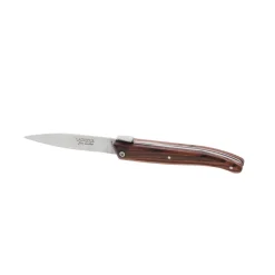JEAN DUBOST COUTEAU LE POCHE MANCHE BOIS DE VIOLETTE+ETUI EN CUIR