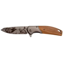 TERZEO PASSIONNÉS DE NATURE COUTEAU PLIANT LAME CERF +ETUI