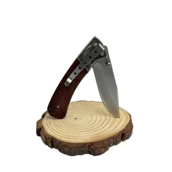 TERZEO PASSIONNÉS DE NATURE COUTEAU PLIANT MANCHE BOIS + ETUI