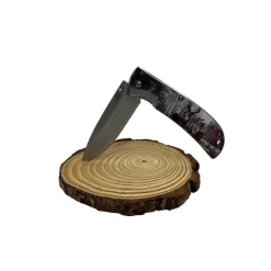TERZEO PASSIONNÉS DE NATURE COUTEAU PLIANT MANCHE CERF + ETUI