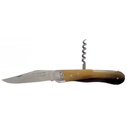 DOURIS CHASTEL COUTEAU TIRE-BOUCHON LE PIONNIER EN CORNE NOIRE
