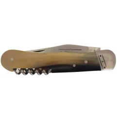 DOURIS CHASTEL COUTEAU TIRE-BOUCHON LE PIONNIER EN CORNE NOIRE