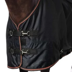 HORZE COUVERTURE IMPERMEABLE DOUBLE POLAIRE PONEY 0GR NOIR