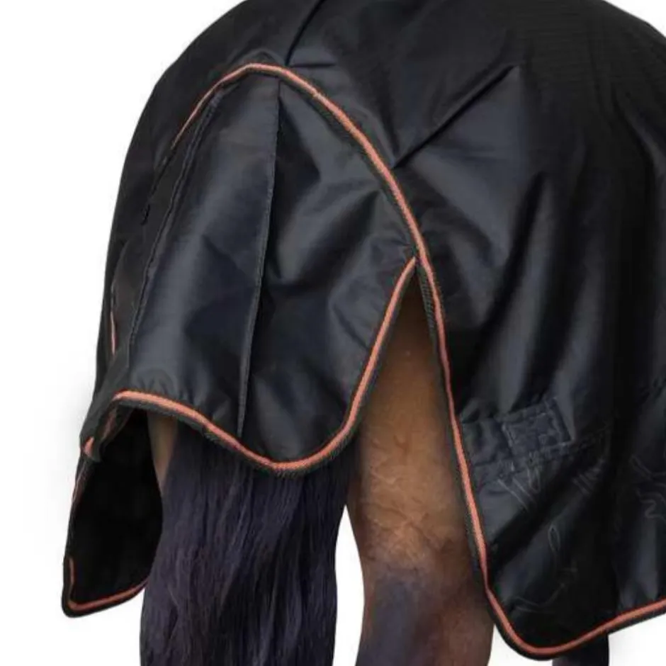HORZE COUVERTURE IMPERMEABLE DOUBLE POLAIRE PONEY 0GR NOIR