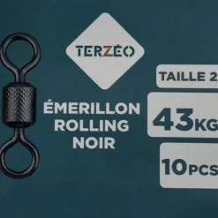TERZEO PÊCHEURS EMERILLON ROLLING NOIR X10
