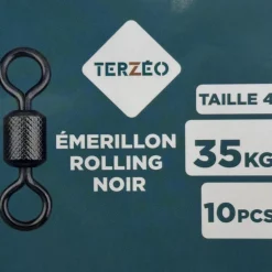 TERZEO PÊCHEURS EMERILLON ROLLING NOIR X10